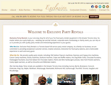 Tablet Screenshot of exclusivepartyrentals.ca